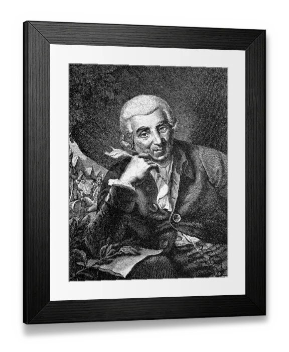 Framed Print : Johann Wilhelm Ludwig Gleim, 2 April 1719