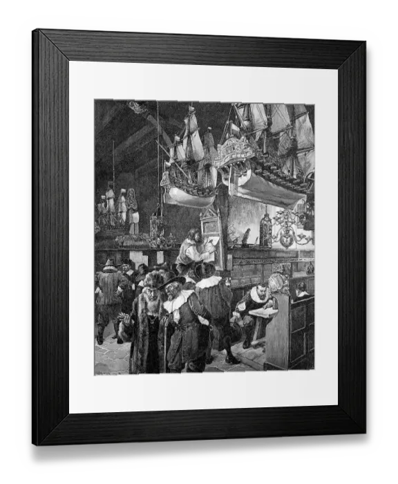 Framed Print : In the house of the old boatmen's society at Luebeck Framed Print : In the house of the old boatmen's society at Luebeck