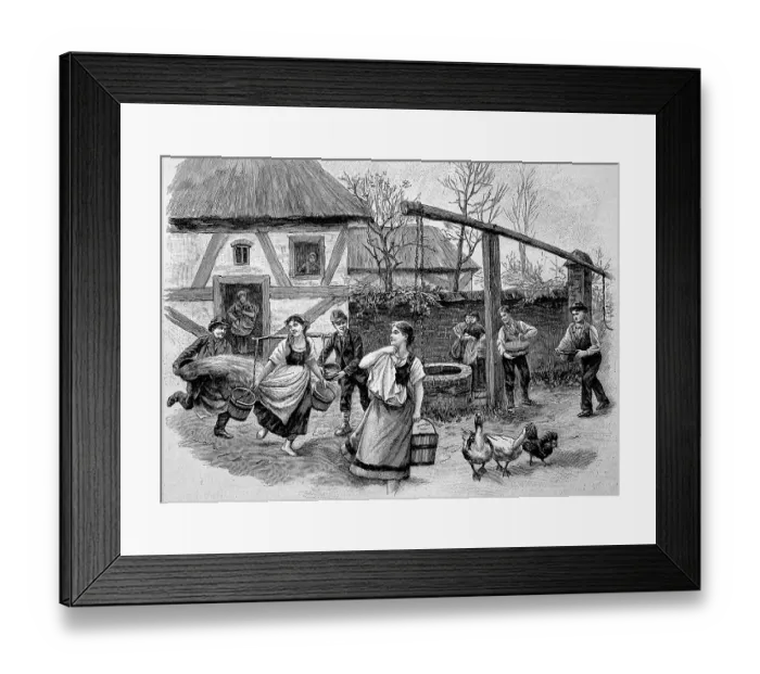 Framed Print : Easter Morning in the Countryside of East Prussia Framed Print : Easter Morning in the Countryside of East Prussia