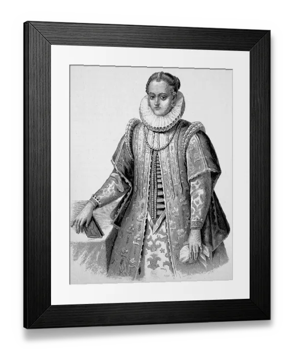 Framed Print : Leonore of Este, 1515-1575, sister of Duke Alfonso II d'Este