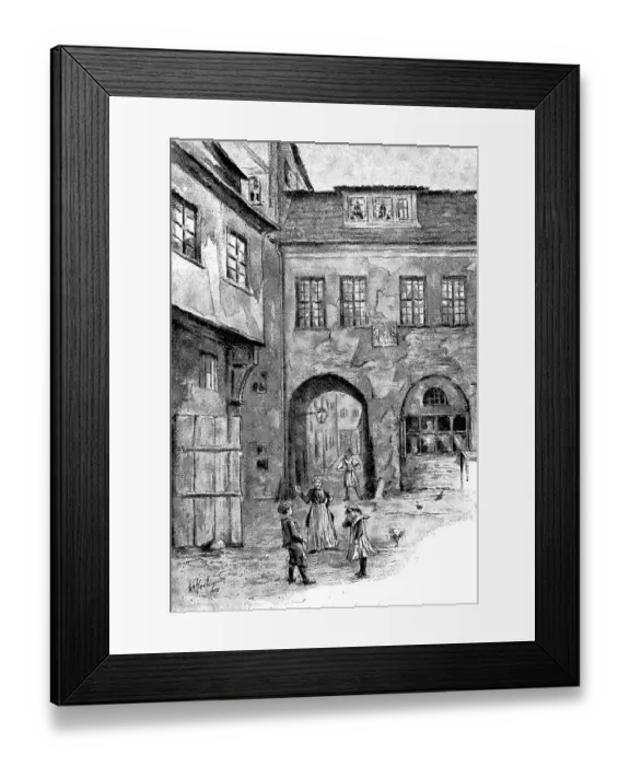 Framed Print : The historic Kroegel district in Berlin in 1895