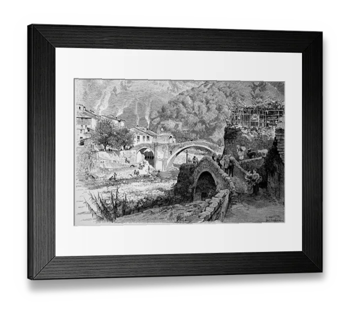 Framed Print : Old bridge with chapel in Badalucco Framed Print : Old bridge with chapel in Badalucco