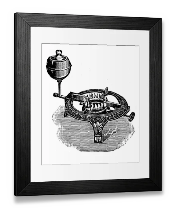 Framed Print : Stove Cooker from 1895, Historic Framed Print : Stove Cooker from 1895, Historic