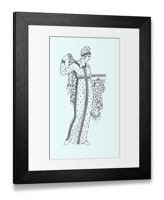 Framed Print : Pyrygian costume, Colourful clothing Framed Print : Pyrygian costume, Colourful clothing