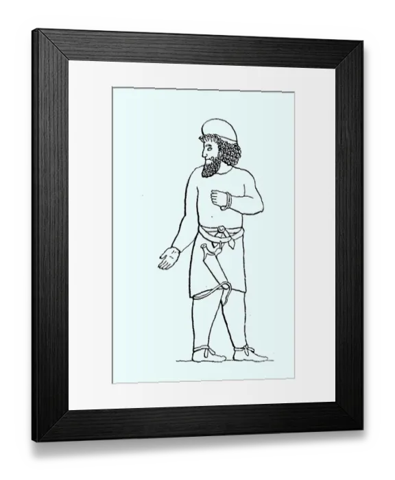 Framed Print : Persian country-style foot soldier