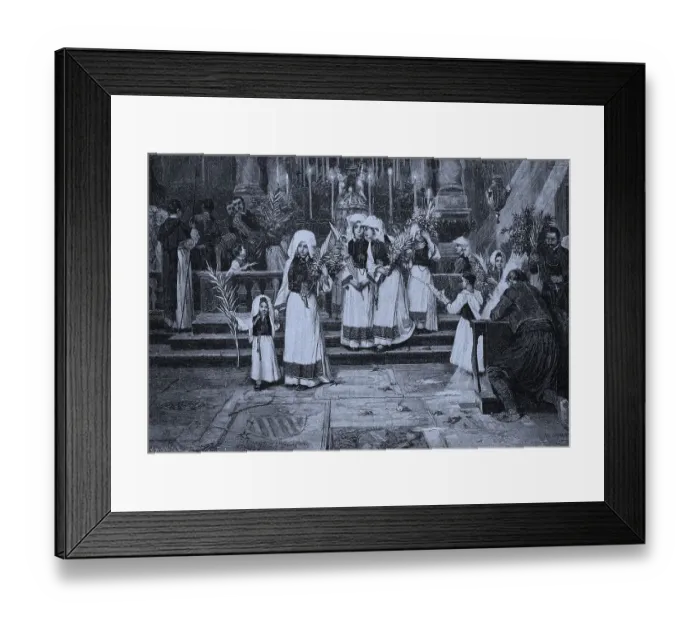 Framed Print : Palm Sunday in Ragusa, Italy, 1876 Framed Print : Palm Sunday in Ragusa, Italy, 1876