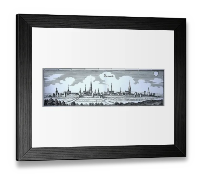 Framed Print : Dortmund in the Middle Ages, North Rhine-Westphalia