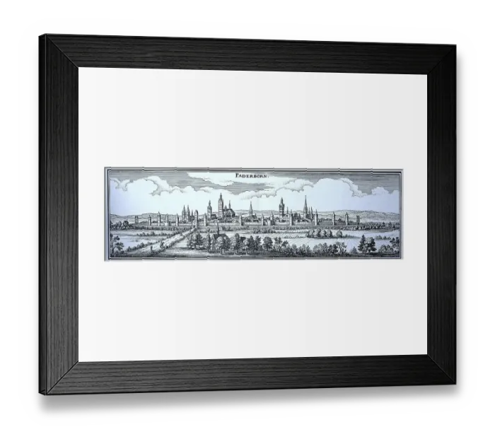 Framed Print : Paderborn in the Middle Ages, North Rhine-Westphalia Framed Print : Paderborn in the Middle Ages, North Rhine-Westphalia
