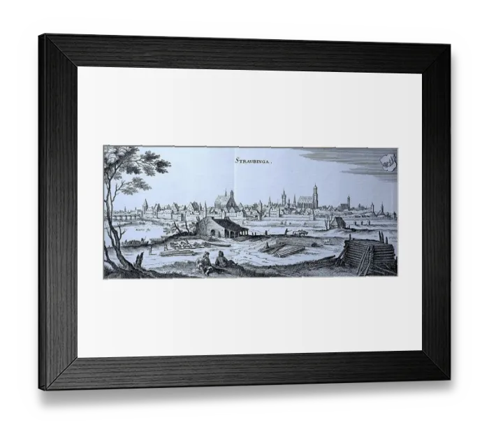 Framed Print : Straubing in the Middle Ages, Lower Bavaria