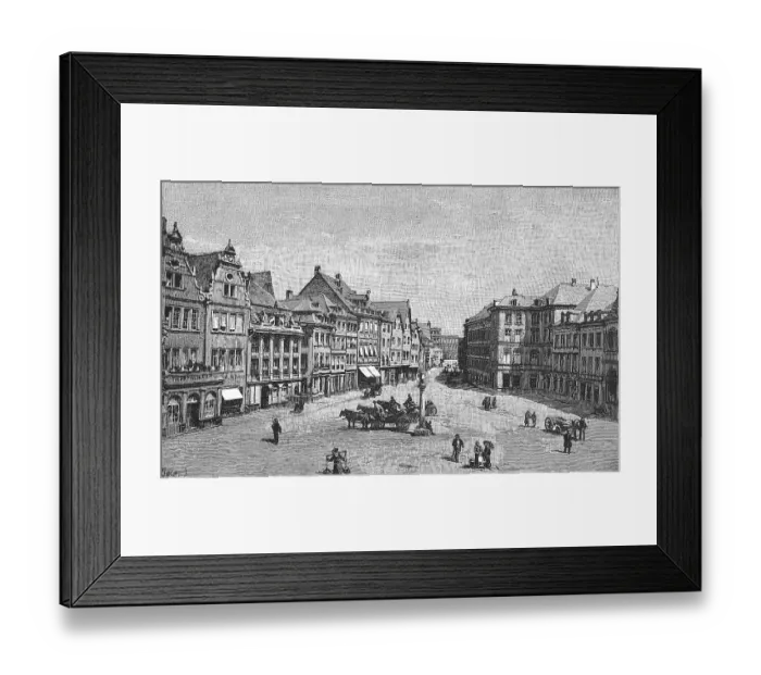 Framed Print : Market Square and Porta Nigra in Trier
