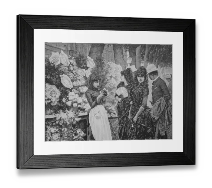 Framed Print : Flower market in May in Barcelona Framed Print : Flower market in May in Barcelona