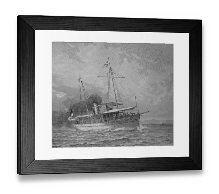 Framed Print : The steamer of African explorer Hermann Wilhelm Leopold Ludwig Wissmann Framed Print : The steamer of African explorer Hermann Wilhelm Leopold Ludwig Wissmann