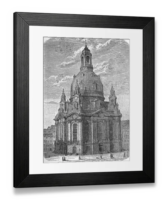 Framed Print : The Church of Our Lady in Dresden