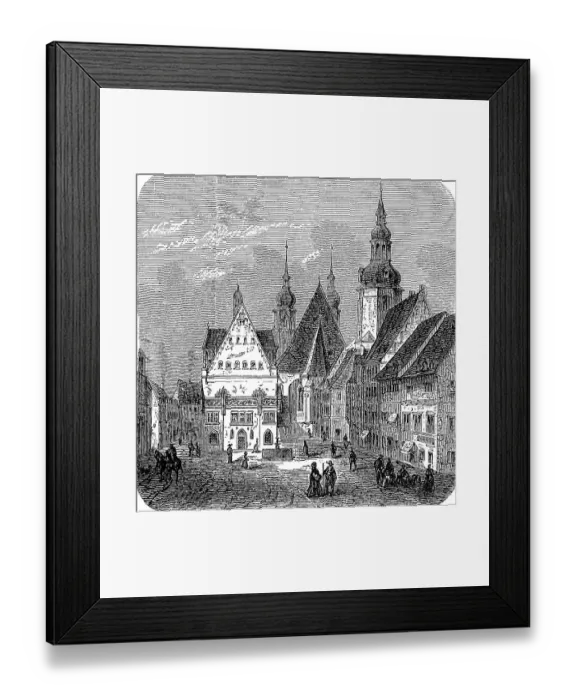Framed Print : The market place of Eisleben, Saxony-Anhalt