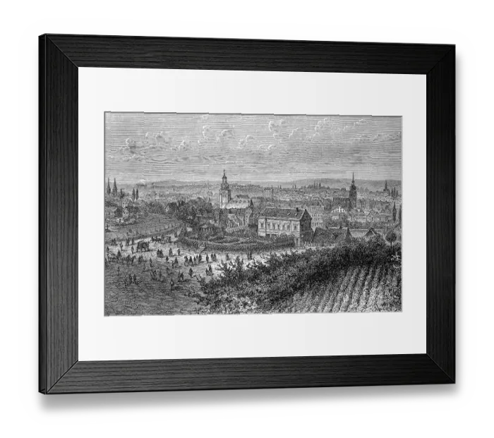 Framed Print : View of Elberfeld, today part of Wuppertal