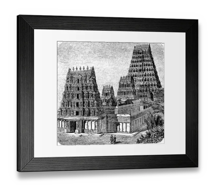 Framed Print : The pagoda, pilgrimage site, of Jagannath