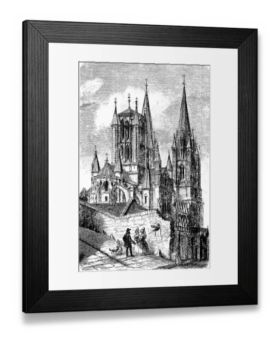 Framed Print : The Cathedral Notre-Dame de Coutances of Coutances
