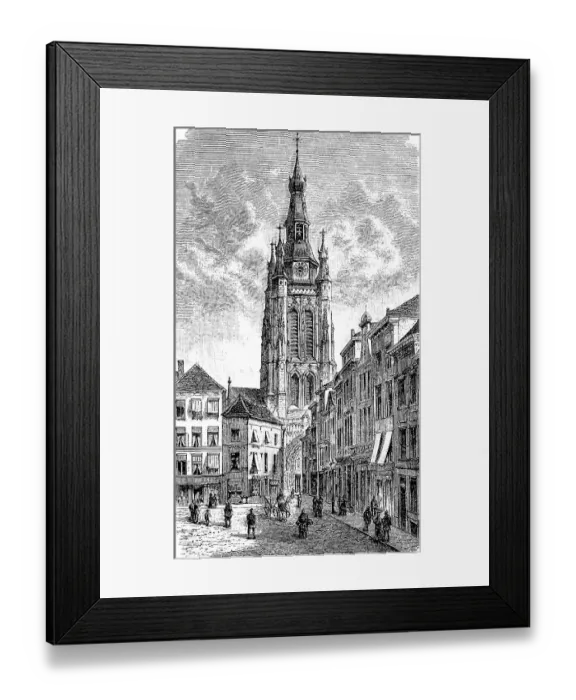 Framed Print : The Church of St. Martin in Kortrijk
