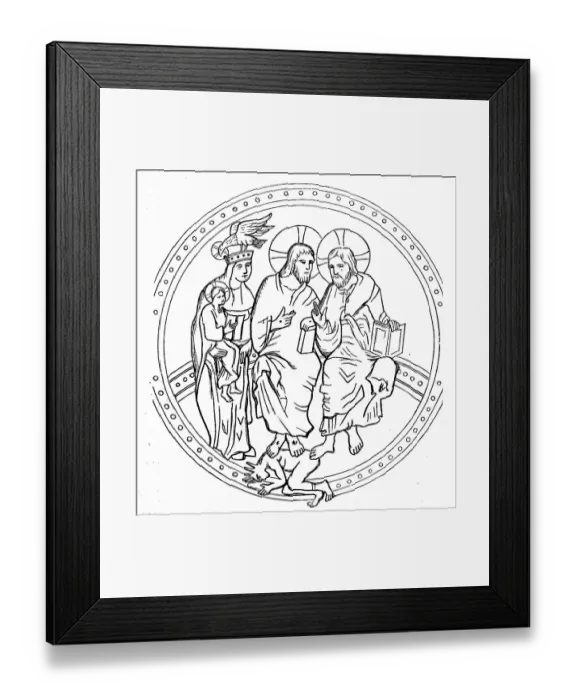 Framed Print : Symbolic representation of the Trinity in the 10th century Framed Print : Symbolic representation of the Trinity in the 10th century
