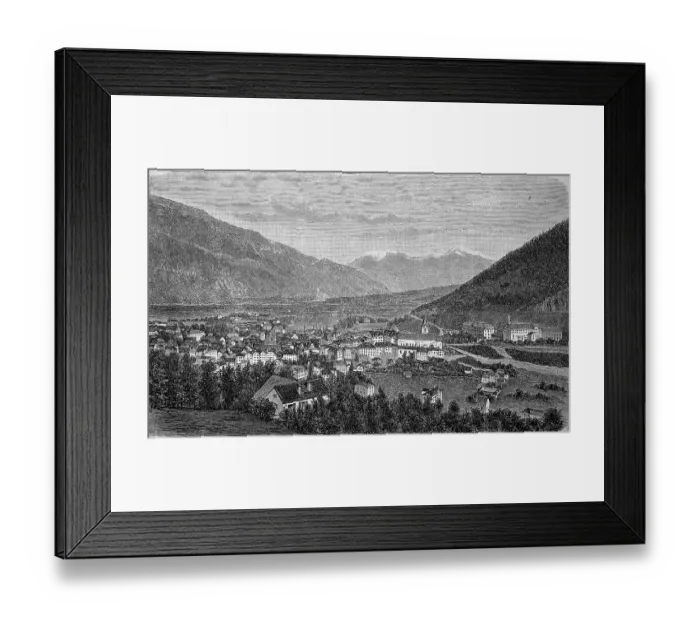 Framed Print : Chur in the canton of Graubuenden in Switzerland Framed Print : Chur in the canton of Graubuenden in Switzerland