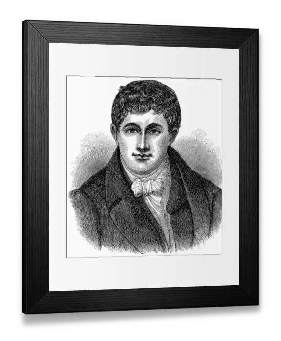 Framed Print : Sir Humphry Davy, 1st Baronet, 17 December 1778