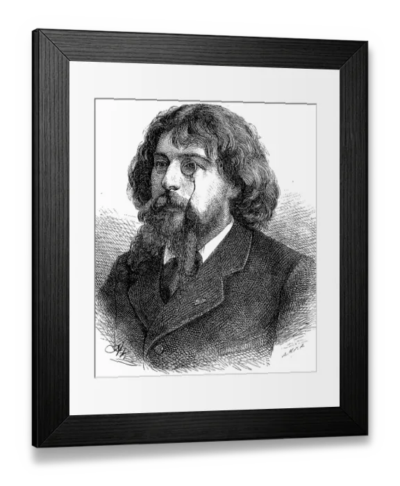 Framed Print : Alphonse Daudet, 13 May 1840, 16 December 1897 Framed Print : Alphonse Daudet, 13 May 1840, 16 December 1897