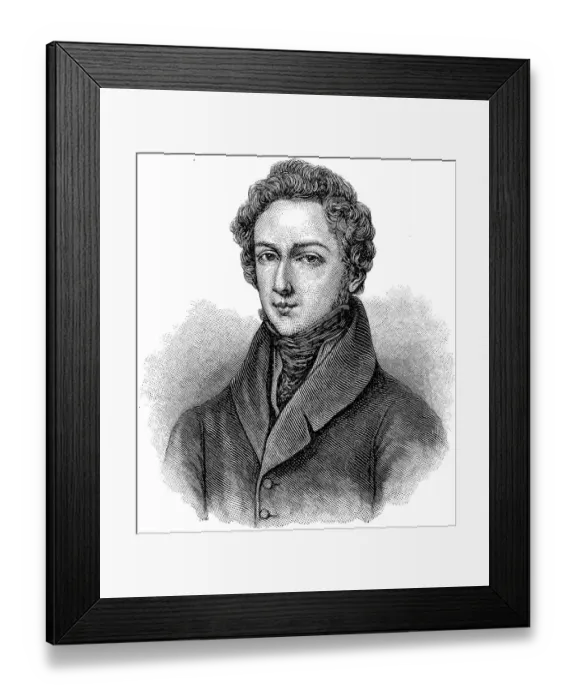 Framed Print : Fryderyk Franciszek Chopin, 22 February or 1 shore clingfish (1810)