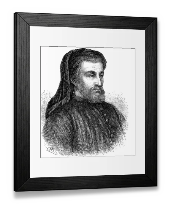 Framed Print : Geoffrey Chauce, c. 1342-1343, probably 25 October 1400 Framed Print : Geoffrey Chauce, c. 1342-1343, probably 25 October 1400