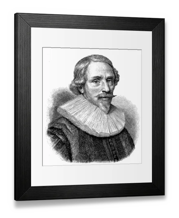 Framed Print : Jacob Cats, 10 November 1577, 12 September 1660