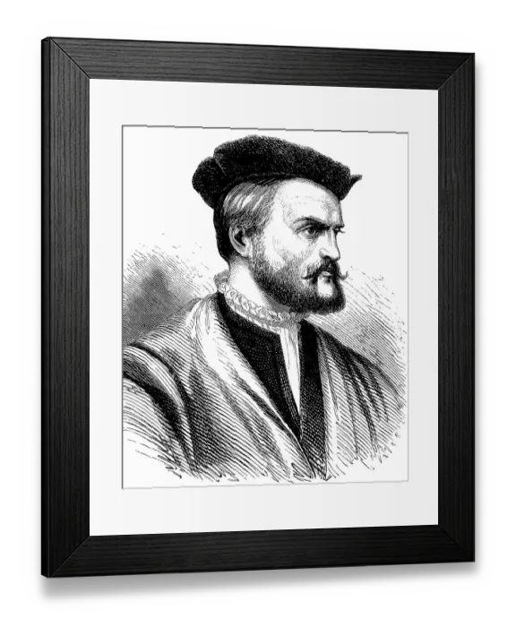 Framed Print : Jacques Cartier, 31 December 1491 Framed Print : Jacques Cartier, 31 December 1491
