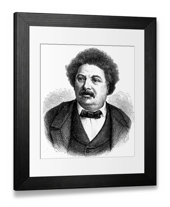 Framed Print : Alexandre Dumas, 24 July 1802, 5 December 1870