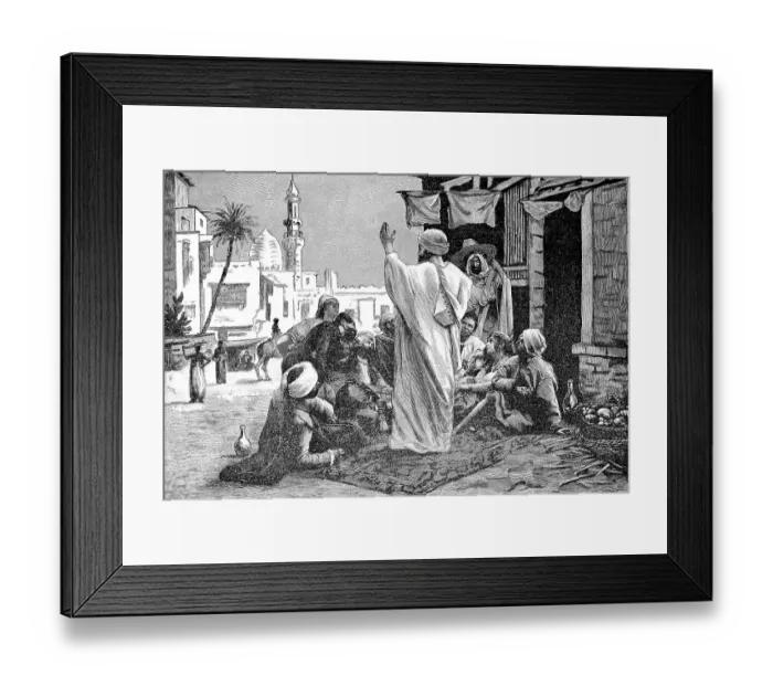 Framed Print : Fairy Tale Narrator in the Orient