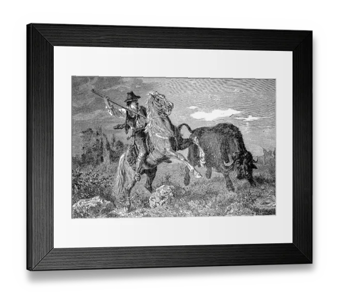 Framed Print : Buffalo Hunters in America, 1881 Framed Print : Buffalo Hunters in America, 1881