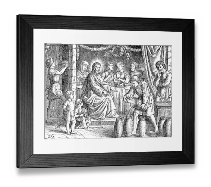 Framed Print : The Wedding at Cana, Biblical Scene
