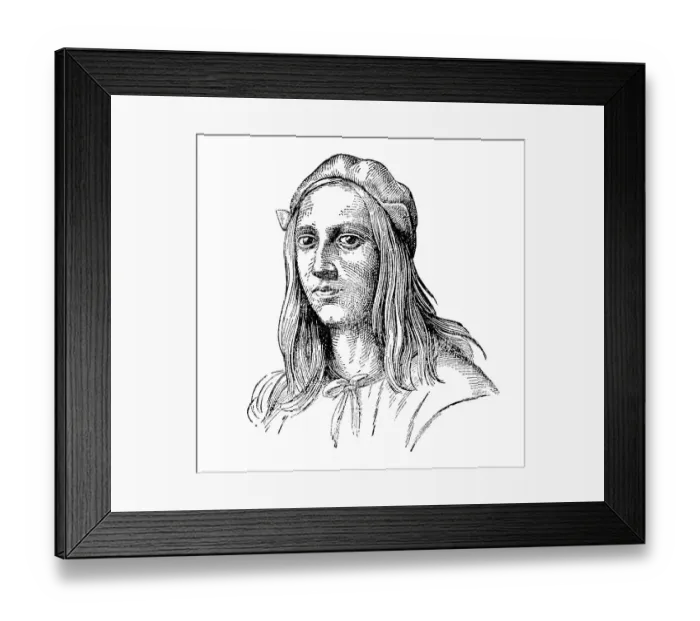 Framed Print : Raffaello Sanzio da Urbino, 28 March or 6 April 1483