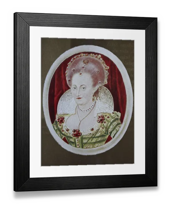 Framed Print : Anne of Denmark, 12 December 1574-2 March 1619