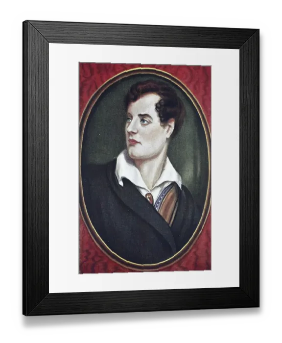 Framed Print : George Gordon Byron, 6th Baron Byron FRS Framed Print : George Gordon Byron, 6th Baron Byron FRS