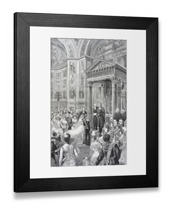 Framed Print : The Royal Wedding in Berlin, the wedding ceremony in the chapel of the Royal Palace Framed Print : The Royal Wedding in Berlin, the wedding ceremony in the chapel of the Royal Palace