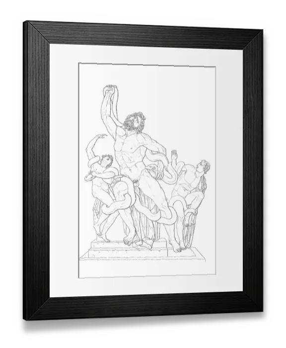 Framed Print : The statue of Laocoon and his sons