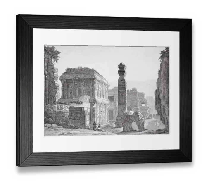 Framed Print : Temple of Ellora, Dumar Layna, India Framed Print : Temple of Ellora, Dumar Layna, India
