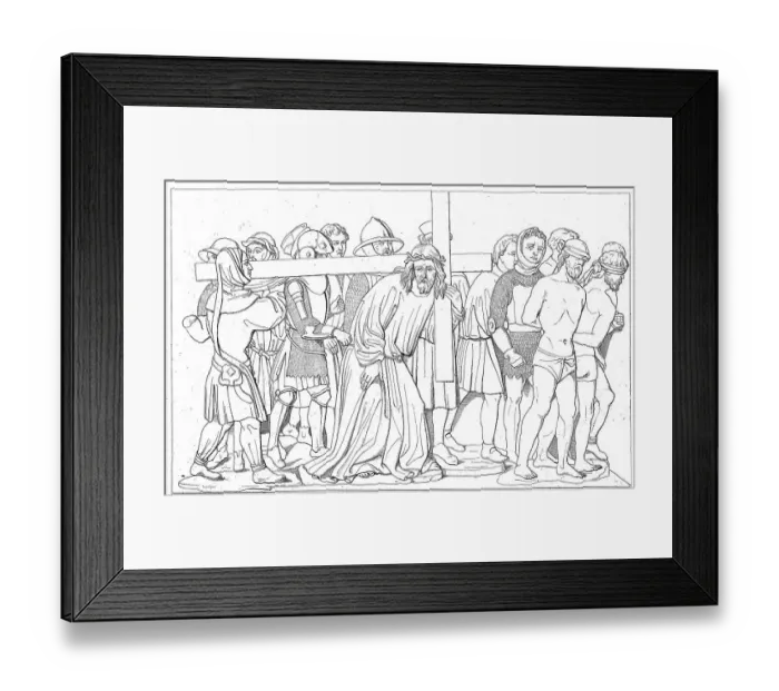 Framed Print : Jesus Christ Carrying the Cross on the Way to His Crucifixion