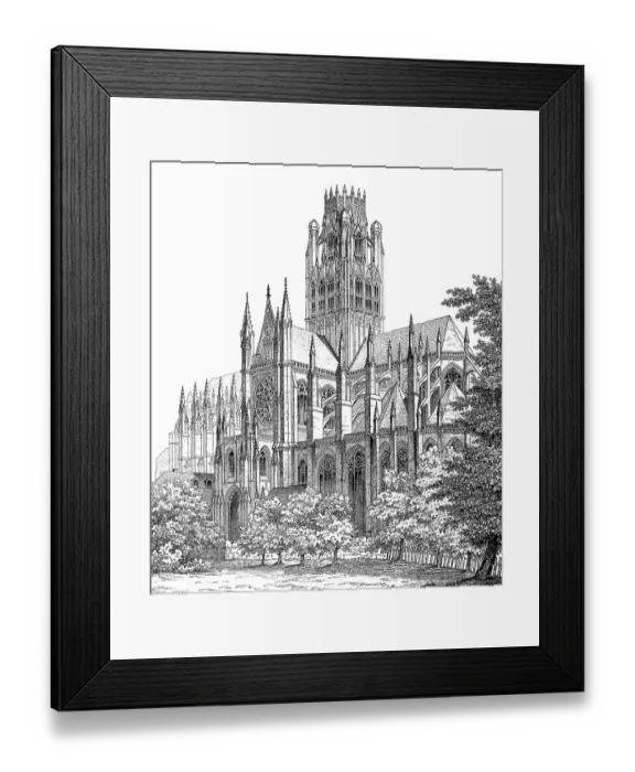 Framed Print : Rouen Cathedral, a Roman Catholic Church in Rouen