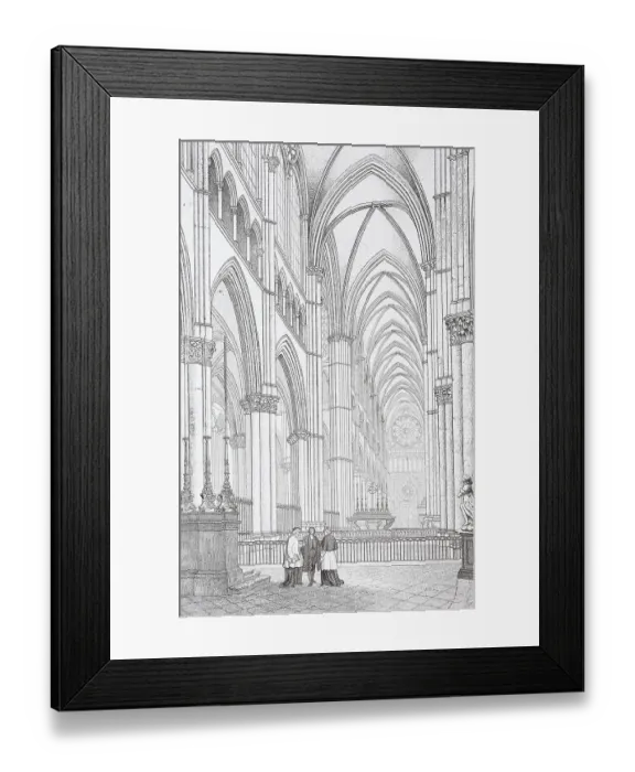 Framed Print : Interior of Reims Cathedral, France Framed Print : Interior of Reims Cathedral, France