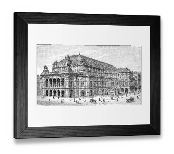 Framed Print : The Opera House in Vienna, 1888 Framed Print : The Opera House in Vienna, 1888