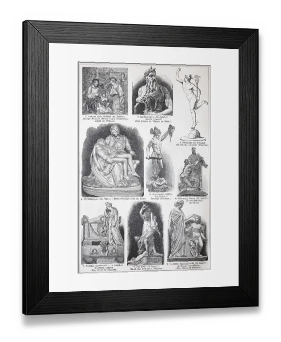 Framed Print : Art from Italy, Statues, by Michelangelo Framed Print : Art from Italy, Statues, by Michelangelo