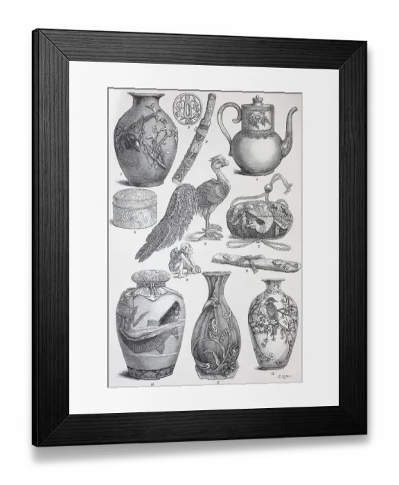 Framed Print : Japanese Art and Objets d'Art and Vases Framed Print : Japanese Art and Objets d'Art and Vases