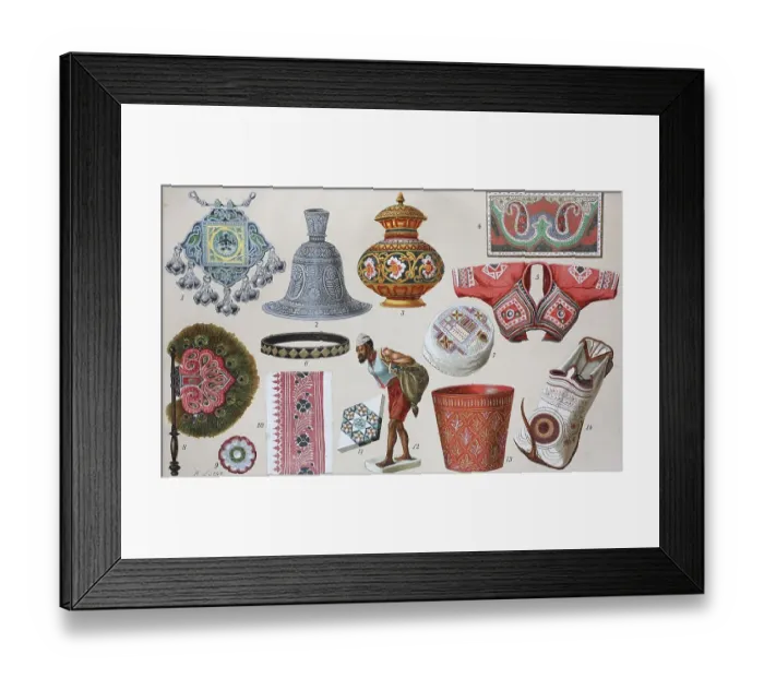 Framed Print : Various examples of art from india Framed Print : Various examples of art from india