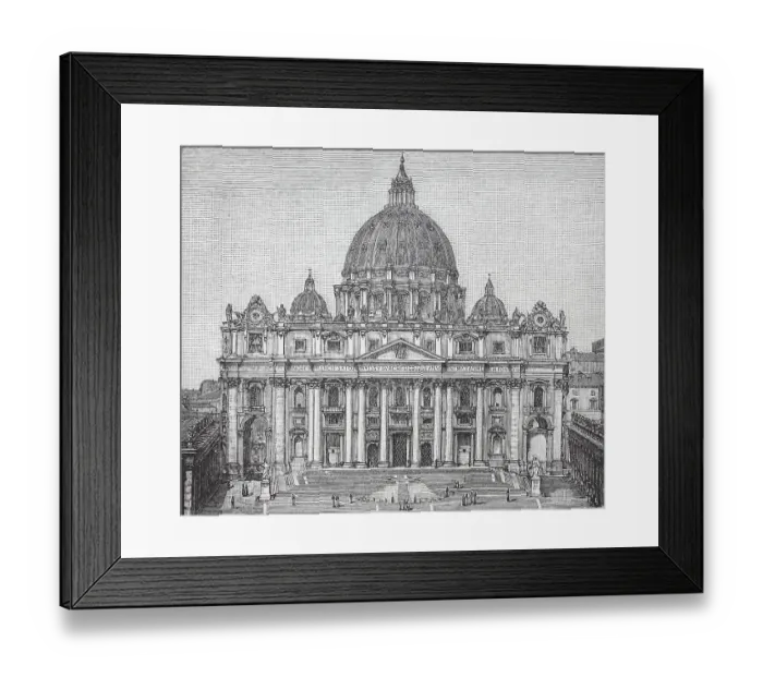 Framed Print : The Papal Basilica of St. Peter in the Vatican