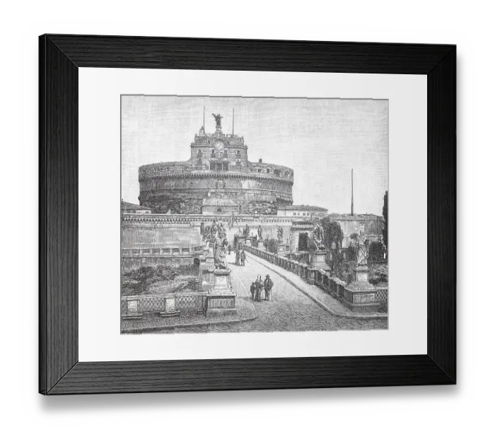 Framed Print : The Mausoleum of Hadrian, usually known as Castel Sant'Angelo