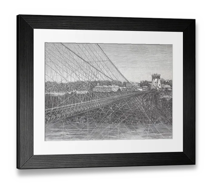 Framed Print : The pedestrian bridge at Clifton House